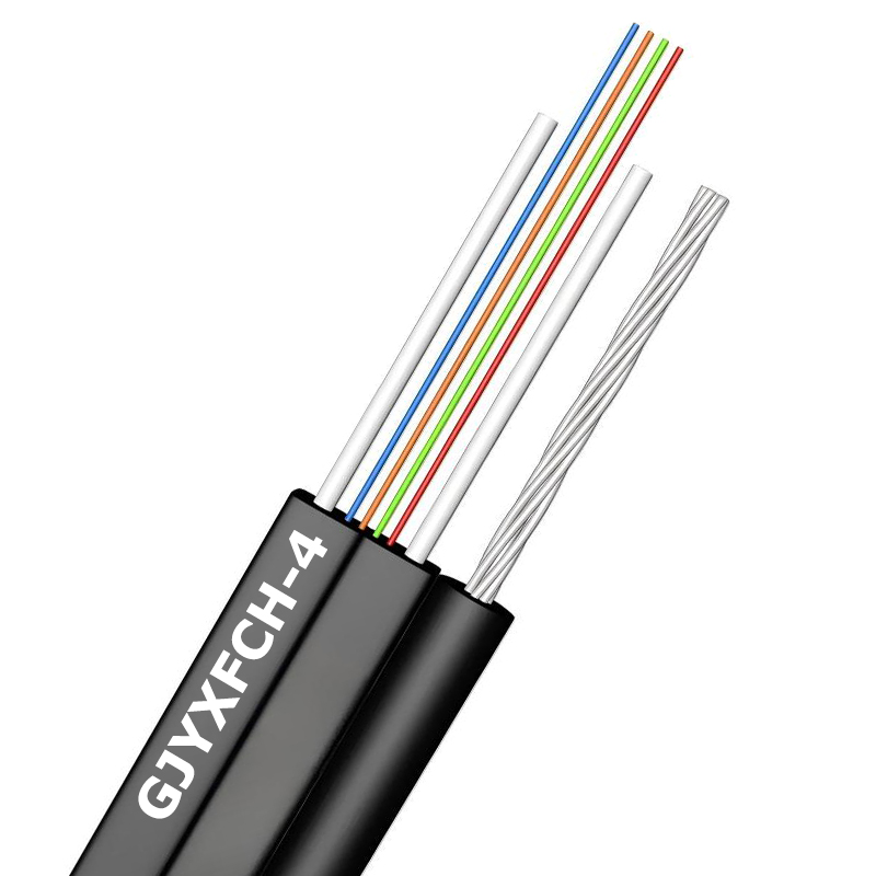 GJYXFCH 1,2,4 Core كابل ألياف بصرية غير معدني FRP Mini FIG8 FTTH Drop